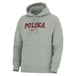 Bluza piłkarska Reprezentacji Polski męska Nike Pol M NK PO Club Hoodie FT FQ8489