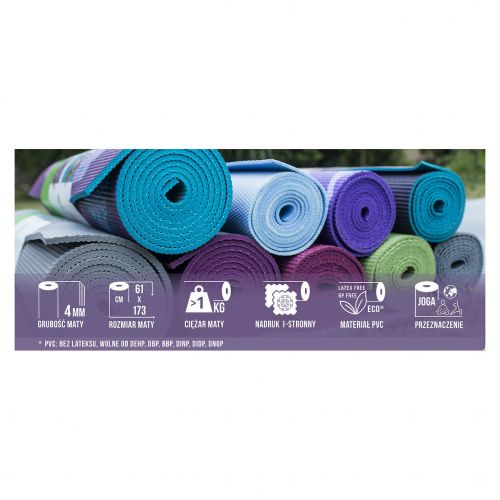 Mata do jogi dwustronna GAIAM Turquoise Lotus 6mm 62344