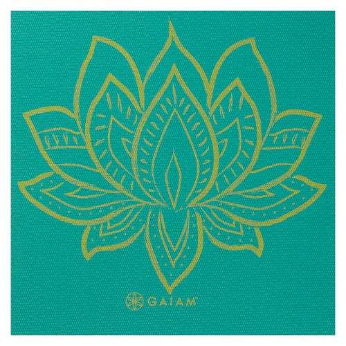 Mata do jogi dwustronna GAIAM Turquoise Lotus 6mm 62344