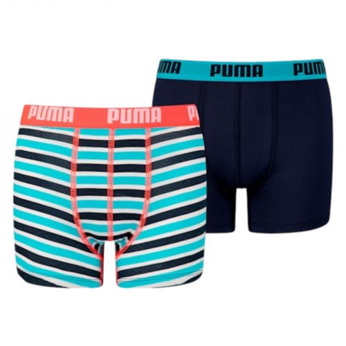 Bielizna dla chłopców bokserki Puma Basic Printed Stripe 935452 zestaw 2-pak