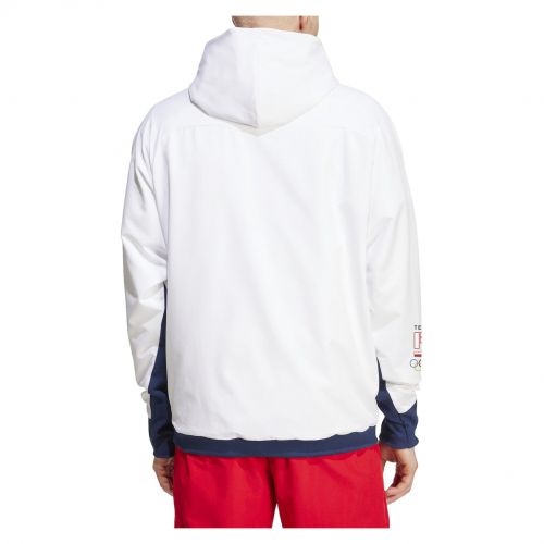 Bluza męska adidas NOC Poland Z.N.E. Podium Full-Zip biała JF6676