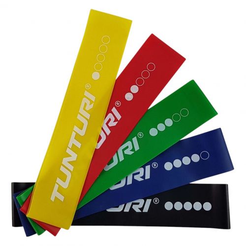 Gumy oporowe taśmy do ćwiczeń Tunturi Mini Resistance Band Set 5pcs 14TUSYO040