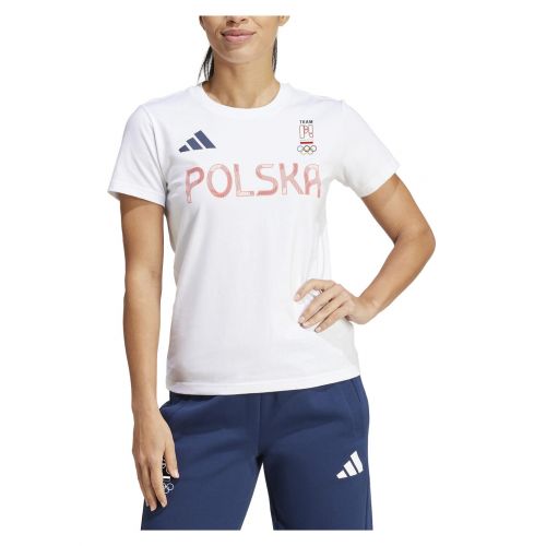 Koszulka damska adidas NOC Poland Essentials biała JF6711