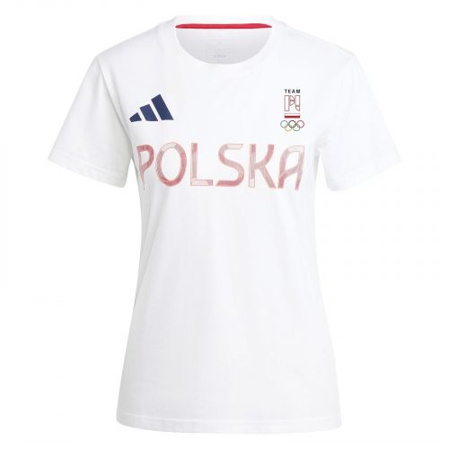 Koszulka damska adidas NOC Poland Essentials biała JF6711
