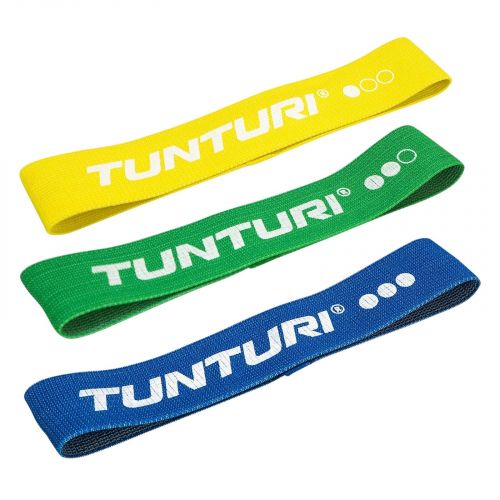 Taśmy oporowe do ćwiczeń Tunturi Textile Resistance Band Set 3 PCS 14TUSYO065